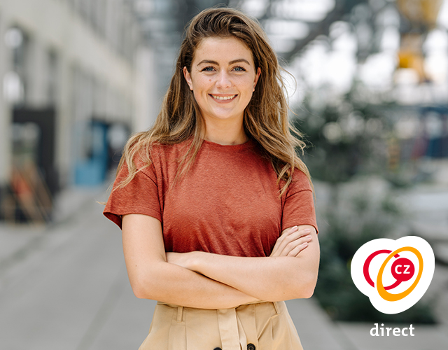 Woman with folded arms